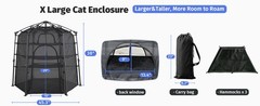 Catio Outdoor Cat Enclosure Pop up Cat Tower Tent Cat Playpen w/Breathable Mesh