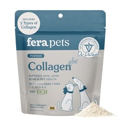 Fera Pets Cat & Dog Collagen Powder Food Topper with UC-II – 4.23 OZ