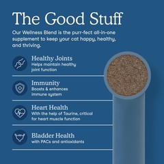 Wellness Blend – Cat Health Supplement with Feline-Specific Probiotics, Tauri…