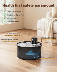 Battery Operated Cat Water Fountain – 45-Day Rechargeable Hygienic Pet Hydration