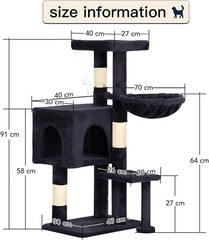 Cat Tree 36 inch Tall Cat Tower for Indoor Cats w/Cat Scratching Post, Cat Condo
