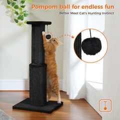 PAWZ Road 32″ Large Ultimate Cat Scratching Post with Woven Sisal Base Ball Toys