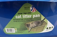 Van Ness Corner High Sides Cat Litter Pan, Large, Blue 6 Pack