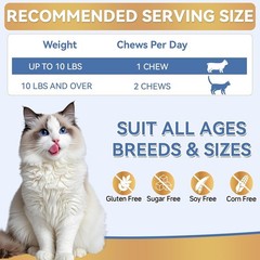 Flea and Tick Prevention for Cats, 200 Soft Chews for Fleas Treatment for Cat…