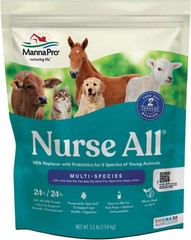 Manna Pro Nurse All Multi-Species Milk Replacer, Great for Calves, Lambs, Goat K