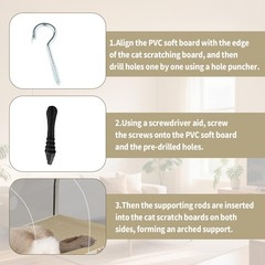 3 Function in 1 Cardboard Cat Scratcher Board 31.5 in Cat Scratcher House Cat…