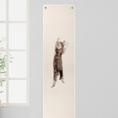 Cat Wall Climbing Carpet 71×15.8 inch with 16 Fixed Nails Milky White