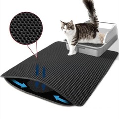 Kitty Cat Litter Mat Trapping Honeycomb Double Layer Non Slip Waterproof 24×35”