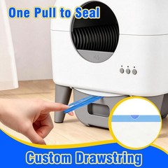 120 Count Cat Litter Box Liners for Drawstring Closure, Heavy Duty Leak-Proof…