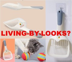 Ergonomic Cat Litter Scoop with Holder – Lightweight & Durable Design in White