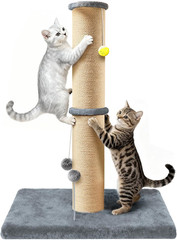 5-Inch Thick Sisal Cat Scratching Post, 36″ Tall Cat Scratch Tower with Top Plat