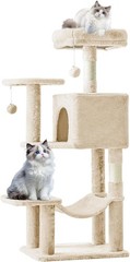 44 Inch Cat Tree Tower Sisal Scratching Posts Hammock & Condo for indoor Cats