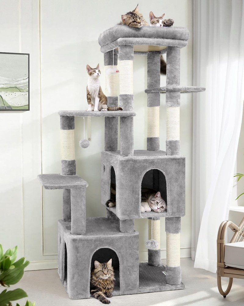 Globlazer Cat Tower for Indoor Cats, Heavy Duty Cat Trees for Large Cats Adul…