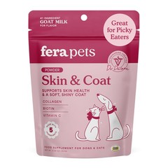 Fera Pets Goat Milk Topper Cat & Dog Skin and Coat Supplement with Collagen,…