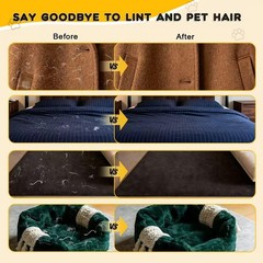 CAIBAO Electrostatic Pet Hair Removal Gloves: Quick Wiping – 2pcs-Black