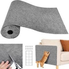 78.7×15.8 Inch Light Grey Adhesive Cat Scratch Pad Couch Furniture Protector