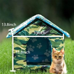 13*11.8*13.8″ Outdoor House Pet Shelter Tent Bed for Cats Small Dogs Collapsible