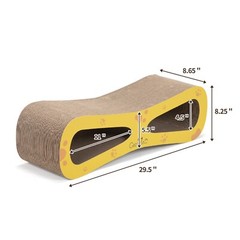 COZIWOW 8-shaped 2 in 1 Cat Scratcher Lounge Bed Cat Scratching Post Cardboard