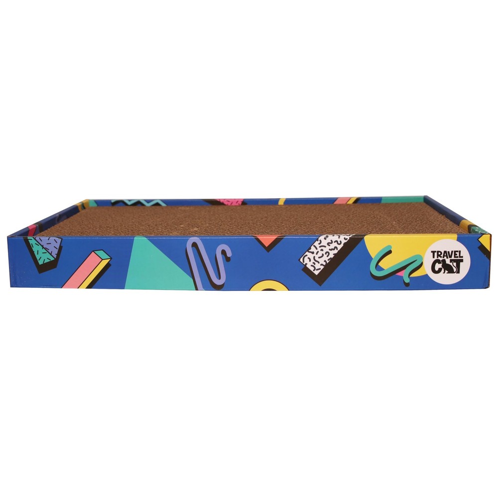Travel Cat Portable Scratcher – Durable 18 x 9.5 x 2 inches, Multicolor