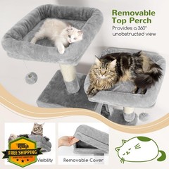 Globlazer 71in Light Grey Cat Tree