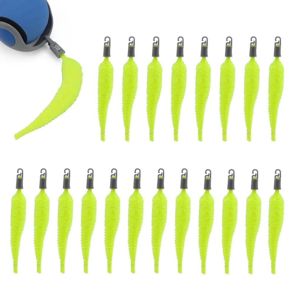 BOXOB 20pcs Cat Ball Replacement Tails, Automatic Moving Interactive yellow