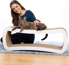 PetFusion Jumbo Cat Scratcher Lounge,Hide100% Recyclable Cardboard Cat Lounge