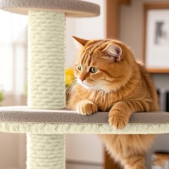 Sisal Rope for Cat Scratcher 1/4″ 165 Ft Cat Tree Twine for Repairing Cat Scr…