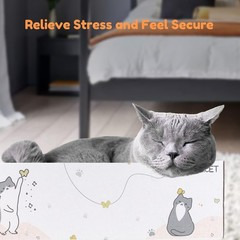 4 Pack Cat Scratch Pad with Box Cardboard Cat Scratcher for Indoor Cats