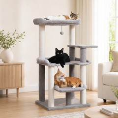 PAWZ Road Multi-level Cat Tree for Large Cats Cat Tower with Top Large Perch Bed
