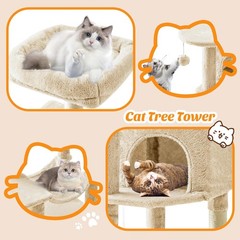 Multi-Level Cat Tree Tower Furniture Activity Center with Scratching Posts