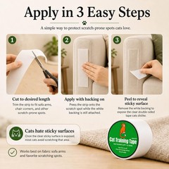 Anti-Scratch Tape for Furniture – Stop Cats from Scratching Couch, Chair Corners