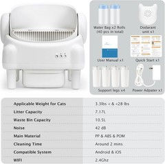 Self Cleaning Cat Litter Box Open Top Automatic Litter Box With App Control