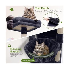 Globlazer Extra Large Cat Tower, 81-inch Tall Cat Tree for Big Cats 20 lbs, X…