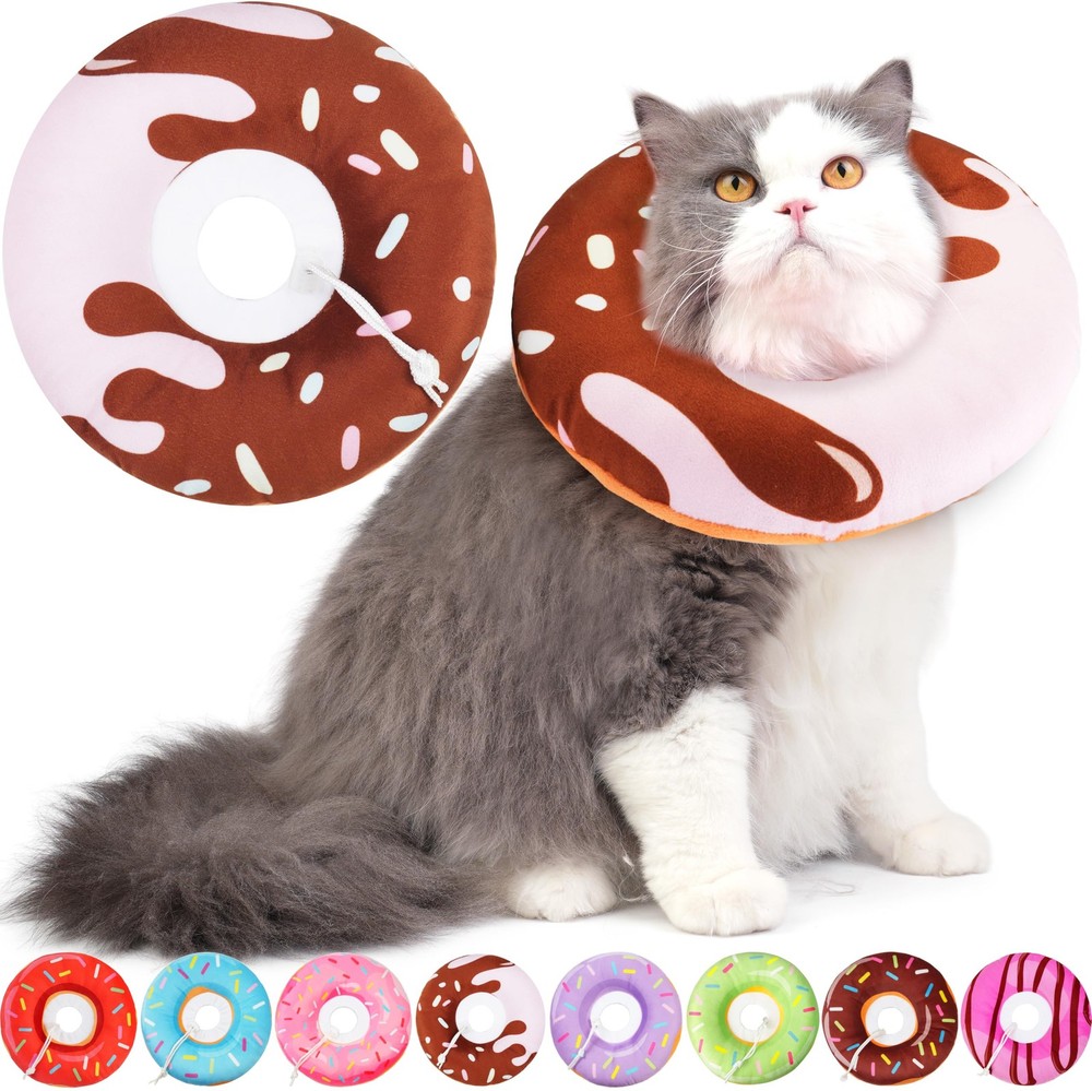 Cat Cone Collar Soft, Recovery for Wound Healing Large, Chocolate