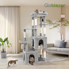 Globlazer Cat Tower for Indoor Cats, Heavy Duty Cat Trees for Large Cats Adul…