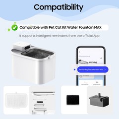 12 PCS Upgraded Pet Cat Kit Water Fountain Filters Unit Rect Fit For MAX 105 …