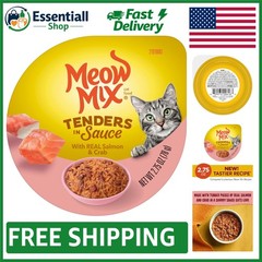 All Life Stages Wet Cat Food – Salmon & Crab Tenders in 2.75oz Cups, 12 Pack