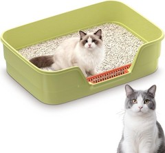 Low Entry Litter Box Senior Cats Extra Large Cat Litter Box W/ High Sides Kitten