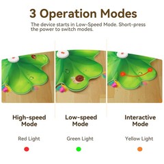 FEELNEEDY Rechargeable Cat Toys, 2 in 1 Hide and Seek Game Interactive Green