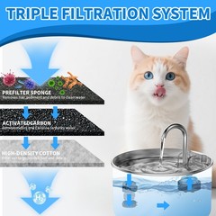 8/10pcs Pet Cat Water Fountain Filters Replacement for 67/108/135oz Replacement