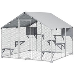 PawHut 94.5″ Extra Large Catio, Outdoor Cat Enclosure with Waterproof Cover