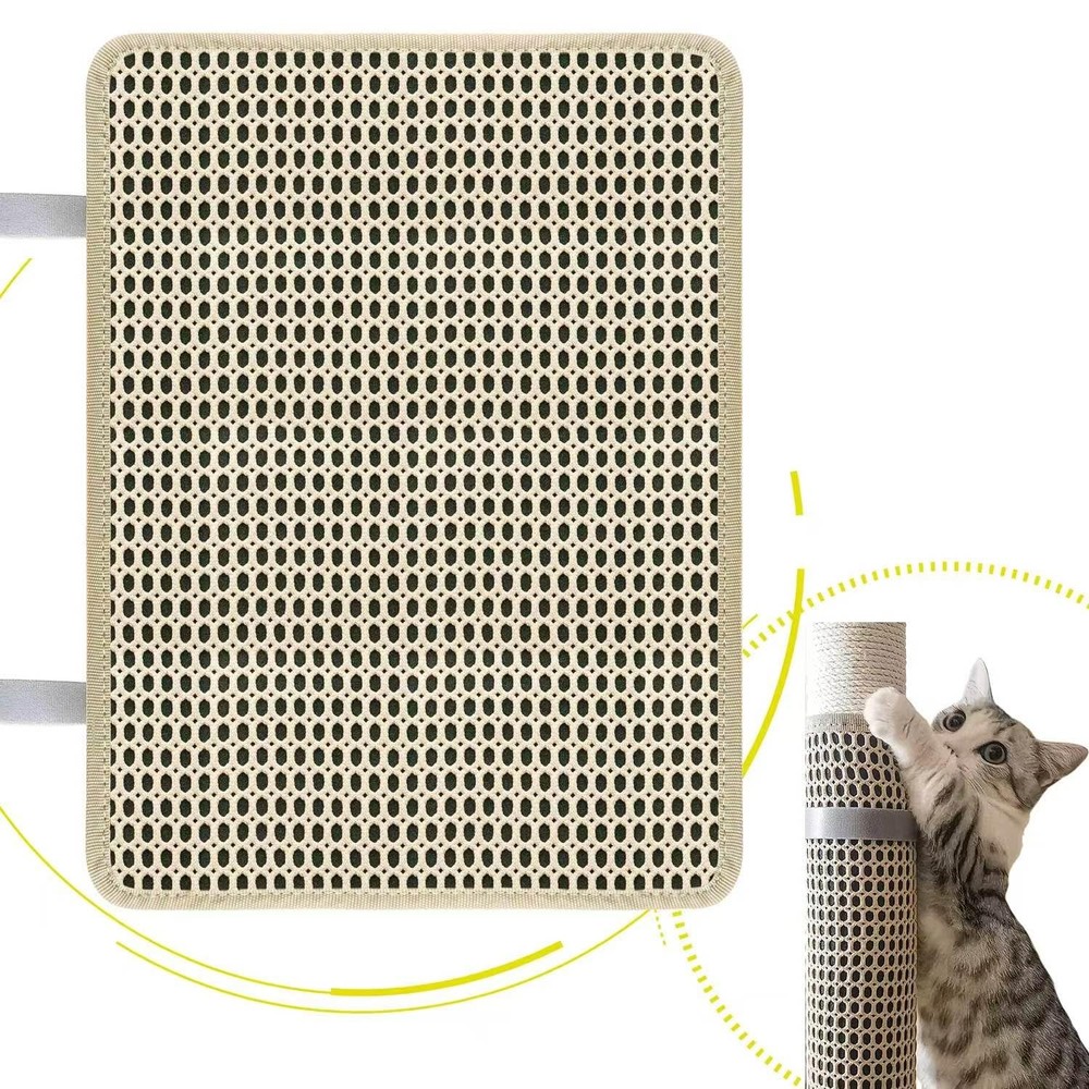 File Scratcher Cat Scratch Pad Wrapped Around a Cat Scratching Post Nail File fo