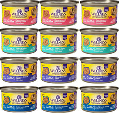 Wellness Complete Health Canned Wet Cat Food Natural, Protein-Rich Cat Food Gril