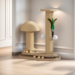 Cat Scratching Post Climbing Structure Post Interactive Indoor Toy Solid Wood