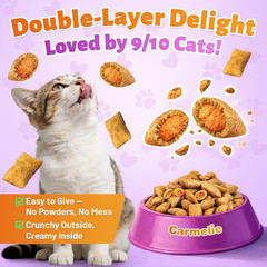 Taurine for Cats Vitamins Treats, 15 in 1 Cat Multivitamin Support Joint, Skin C