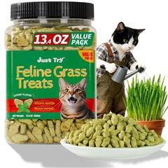 Just Try Cat Treats for Indoor Cats Hairball Control 13.4 Ounce (Pack of 1)