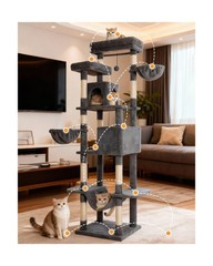 Cat Tree, 81-Inch Tall Cat Tower with Scratching Post, Plush Multi-Level Cat …