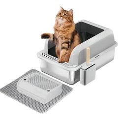 FURKID Litter Box Lid, XL Large Box for Large Cats, Non-Stick, MSP001-1-Gray