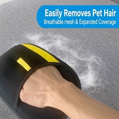 Tumkew Pet Hair Removal Glove for Dogs & Cats, Large 1-Pack, Black-yellow