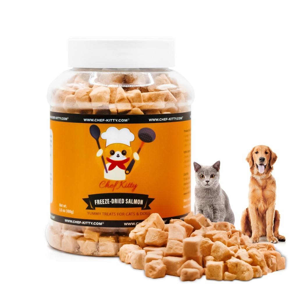 Chef Kitty Freeze Dried Salmon Cat and Dog Treats – 5.3 Ounce